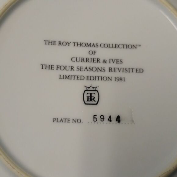 Vintage Roy Thomas Collection Currier & Ives 1981 Four Seasons 5944 - Picture 10 of 14
